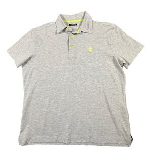 Swag Golf Polo Shirt Mens Large Gray Skull Logo Casual Athleisure